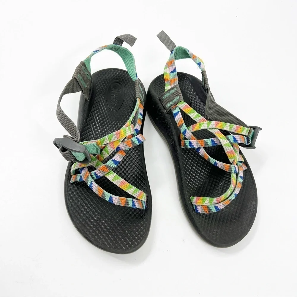 ✅ Chaco Classic Cloud ZX2 MultiColor Strappy Hiking Sport Sandals Size W‎ 3